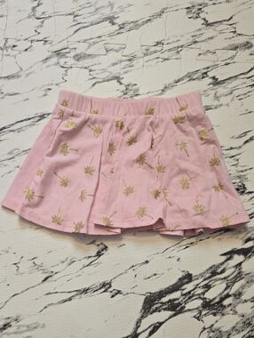 The Children's Place Pink Skort with Gold Palm Accents